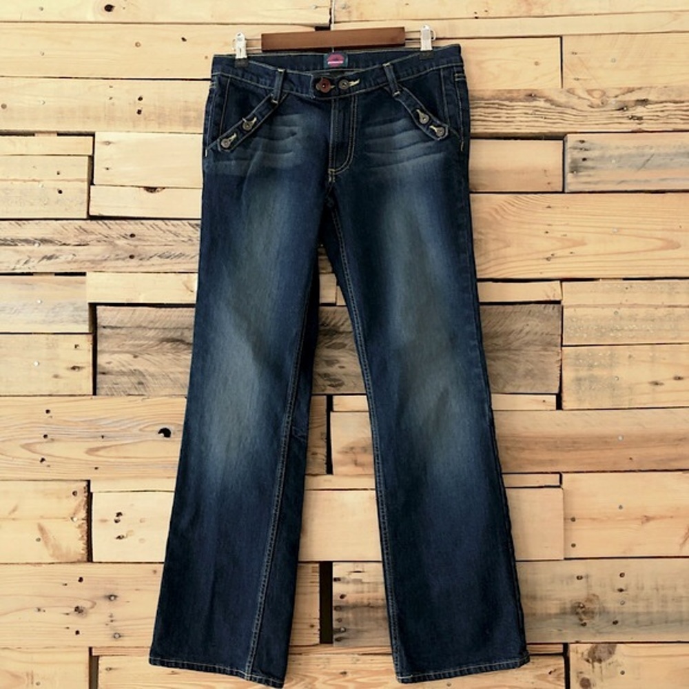 FIORUCCI angel patch bootcut jeans, size 11.